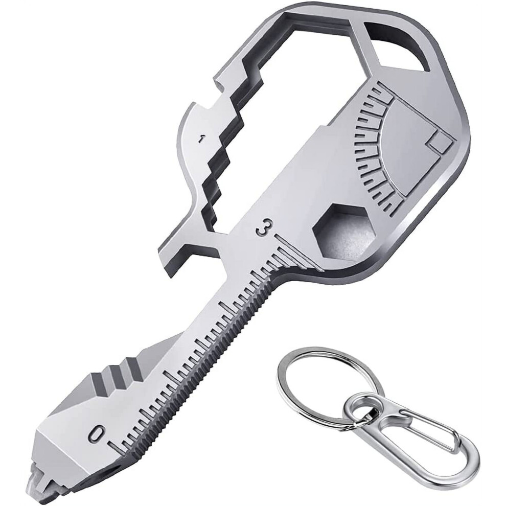 24-In-1 Key-Shaped Multitool Edc Keychain: Bottle Opener, Screwdriver, Wrench, Ruler, Wire Stripper Â Compatible With Keychains, Father's Day Gift 9180479089377