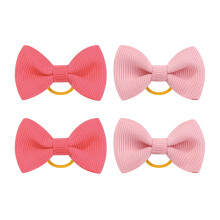 Puppy Dog Hair Bows with Rubber Bands Handmade Small Bowknot Dog Hair Accessories Pet Grooming Supplies