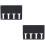 2Pièces Support Noir Pour Tondeuse Murale Résistant Usage Pro 8