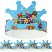 50 Pcs Birthday Crown Hat Hats for Kids Hollow Decoration Fluorescent Child