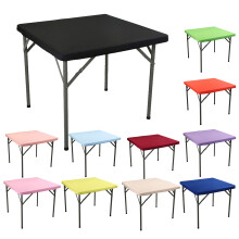 Nappe carrée ajustée 86 x 86 cm, extensible, avec élastique, idéale pour les cocktails.