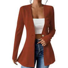 Damen-Business-Casual-Blazer, langärmelig, offener Vorderteil