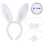 7Stk Bunny Cosplay Set Weiß Mit Haarband, Fliege 2