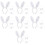7Stk Bunny Cosplay Set Weiß Mit Haarband, Fliege 10