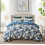 Σετ παπλωματοθήκης με floral σχέδιο boho, 3 τεμάχια, Queen size 1