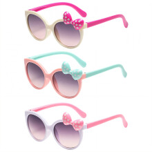 3Pcs Kid Sunglasses,Cute Sunglasses for Girls,UV400 Protection PC Toddler Sun Glasses,Style2