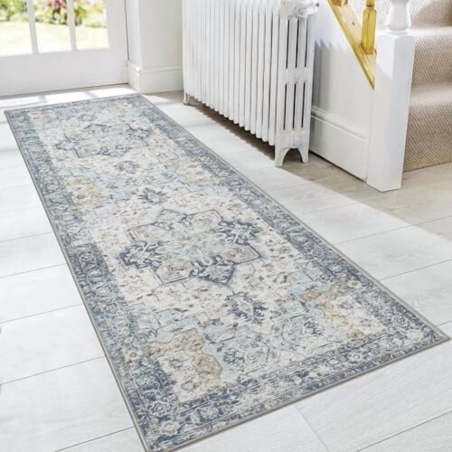 Χαλί Runner Vintage Boho 2x6ft, Πλενόμενο στο πλυντήριο