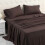 Ensemble de draps en microfibre pour lit simple – Gris foncé, 3 pièces 1