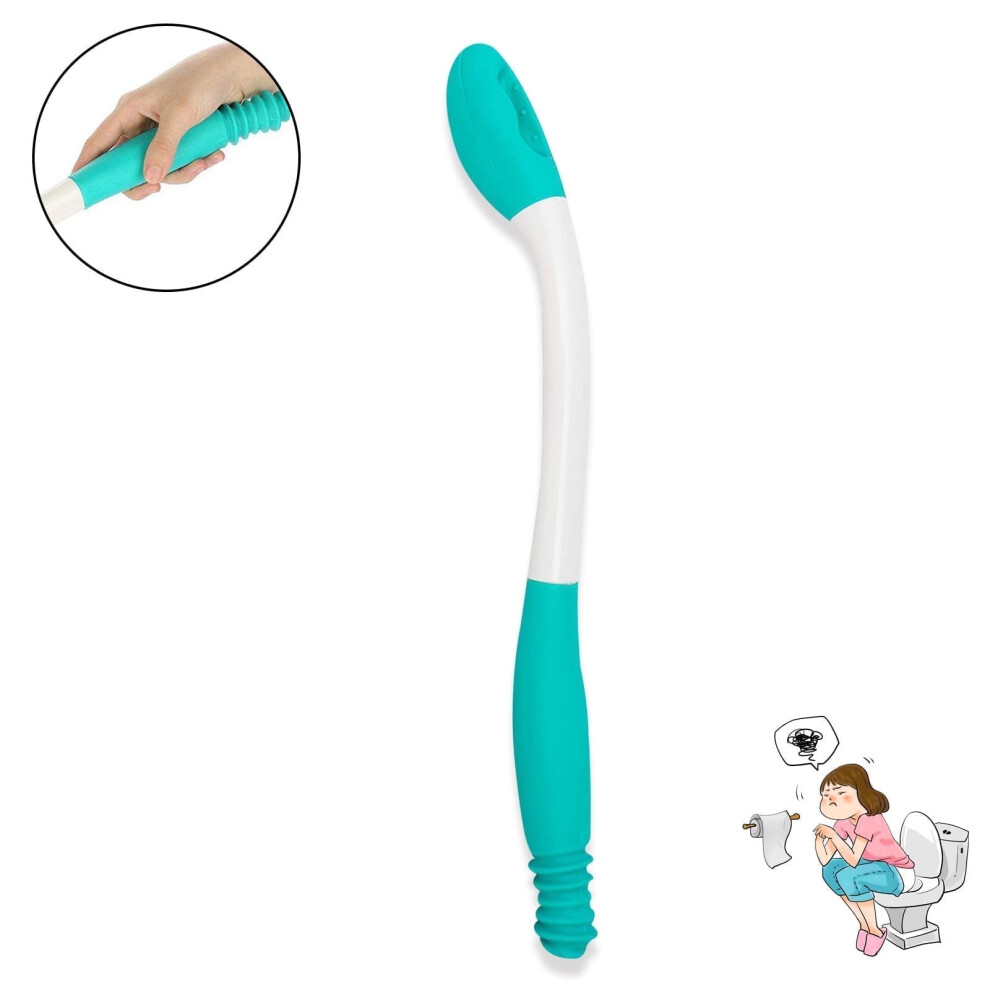 15.7Inch Toilet Assist Tool, Bathroom Bottom Buddy Long Reach Comfort Wiper for Independent Daily Living, Adult Toilet Aid Wand