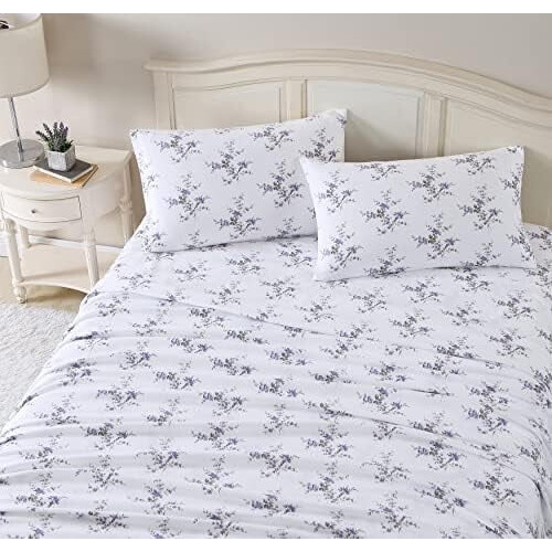 Draps en flanelle 100 % coton, taille standard