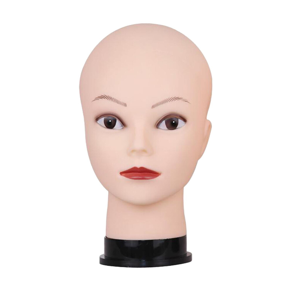 White Mannequin Head Makeup Practice Cosmetology Mannequin Doll Face Head For Eyelashes Makeup Practice Display Hats Glasses With Holder Makeup