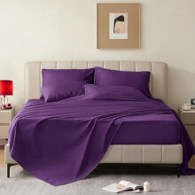 Ensemble de draps 6 pièces Cal King – Mélange de coton doux