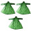 3Pièces Poncho Vert Adulte Pour Camping 3