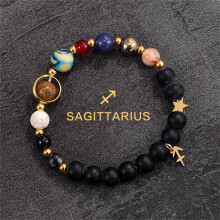 Handmade Natural Stone Beaded Bracelet for Sagittarius Women – Compatible with Zodiac Gifts, L0566-Sagittarius