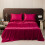 Drap plat en satin bordeaux 168 x 224 cm 1