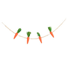 Decoraciones de zanahorias de Pascua para el hogar: Adorno de pared, pancarta, puerta, estante, repisa y bandeja con cuentas – Compatible con