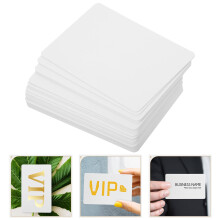 20 tarjetas de identificación blancas de PVC para oficina, fotos, insignias de identificación 3.34 x 2.16 x 0.08 pulgadas