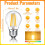Bec Edison G45LED 4W E26 2700K Alb cald, pachet de 2 1
