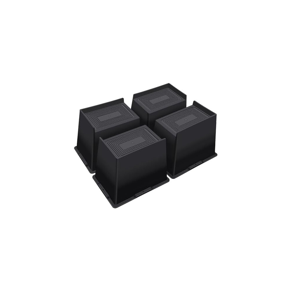 6" Heavy Duty Bed Risers, 6000 Lbs Capacity, Compatible With Sofa/Desk/Chair, 4-Pack Black 9028731304762