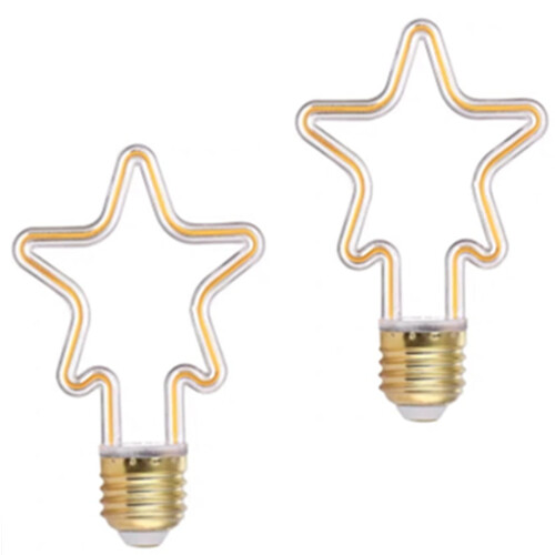 2-pak 4W E27 LED-glødepærer varm hvid