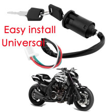 LEDMOMO Scooter Slot Sleutel Contactslot Cilinder Zwart 1 Cilinder met 2 Sleutels 12 * 1 * 1 inch