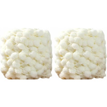 Pom Bomb2Rolls Pomp-A-Doodle Polyester Zacht Bolvormig Breigaren, 100 g/rol Sneeuwbalvormig Bonengaren voor Weven Dekens Mutsen Maten Handwerk