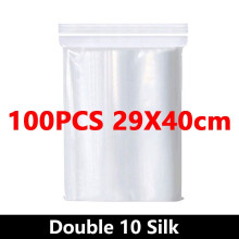100Pcs Thicken Zipper Sealed Bags Clear Plastic Storage Bag for Small Jewelry Food Packing Reclosable Ziplock Sealing Bags