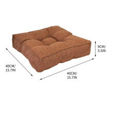 Articles pour la maison Coussin de siège 3D épais en imitation lin, tapis de sol compressé, couleur bonbon