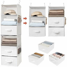 Hängender Kleiderschrank-Organizer mit 6 Ablagen und 5 Schubladen