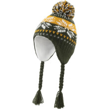 Bebeluș căciulă peruană cu clapete pentru urechi căptușite cu fleece Beanie Hat copii pălărie caldă de iarnă gros tricotat craniu cap