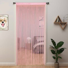Beaded Curtain Beaded Curtains for Doorways Crystals Suitable for Interior Decoration and Partitions Hippy Closet Curtains (Pink, 39"x79")