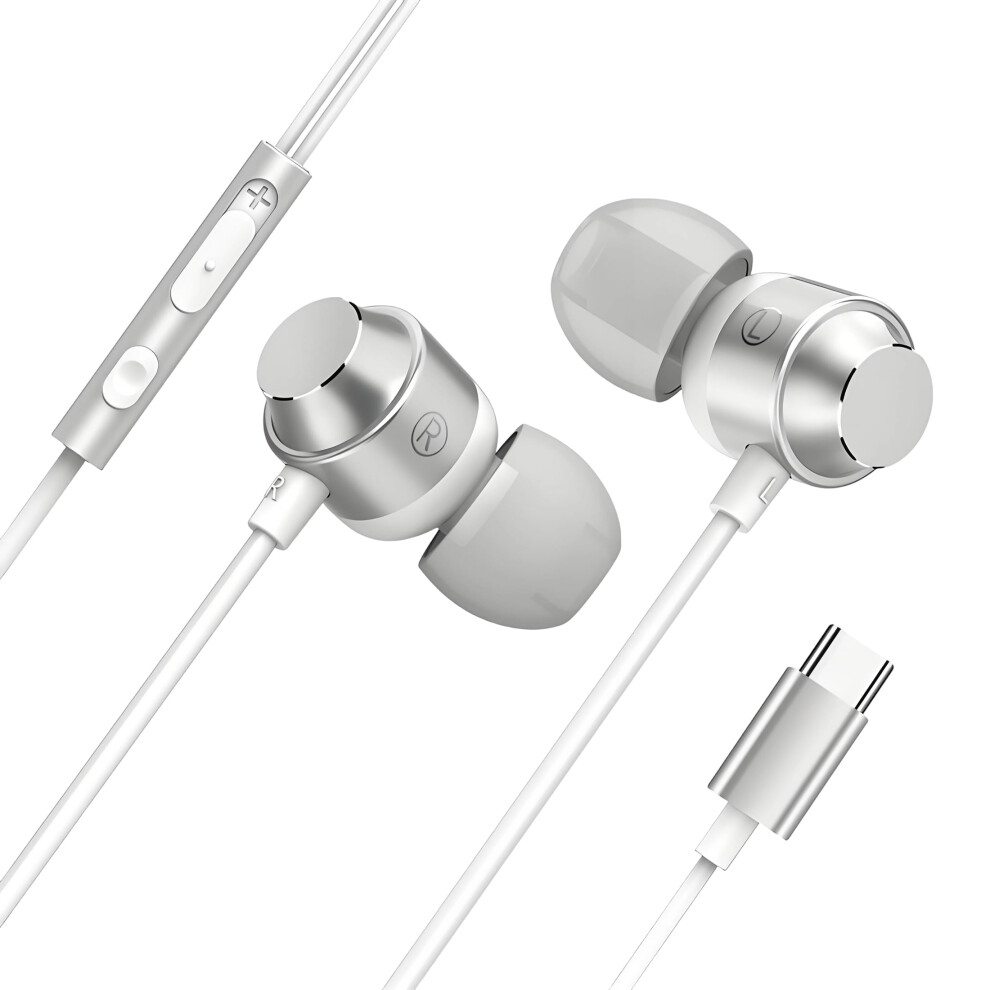 Usb-C Earbuds Wired Bass Heavy Noise Isolating With Mic 9023022950284
