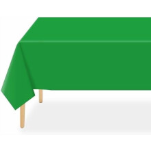 Zelené jednorazové obrusy, 3 kusy, 132x273 cm, na Deň svätého Patrika, narodeniny, Vianoce – kompatibilné s obdĺžnikovými stolmi