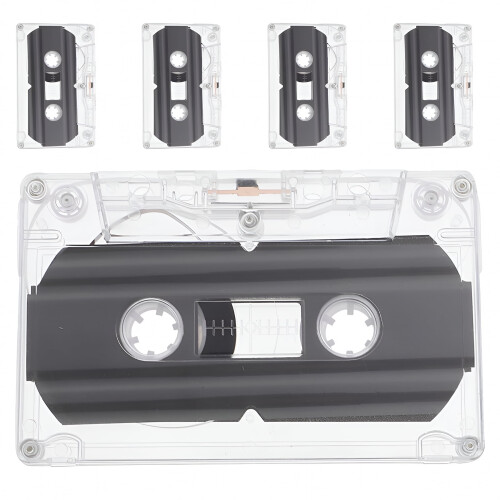 5-Pack 30-Minute Blank Cassette Tapes with Clear Cases