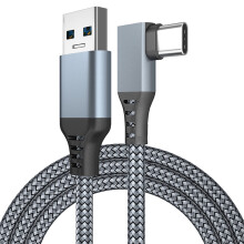 XIAOLE Link-kabel 5 meter (16ft), compatibel met Meta/Oculus Quest, USB-C naar USB-C VR-kabel, 5 Gbps dataoverdracht en snelladen (grijs)