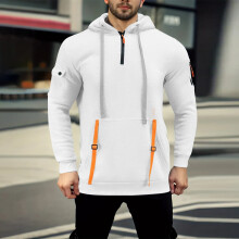 Sweat-shirt à capuche décontracté à manches courtes imprimé pour homme - Polyester doux et léger, idéal au quotidien, printemps et été