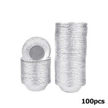 100 stuks wegwerp aluminiumfolie taartvormpjes, mini pottaartvormpjes, bakvormpjes; set T2