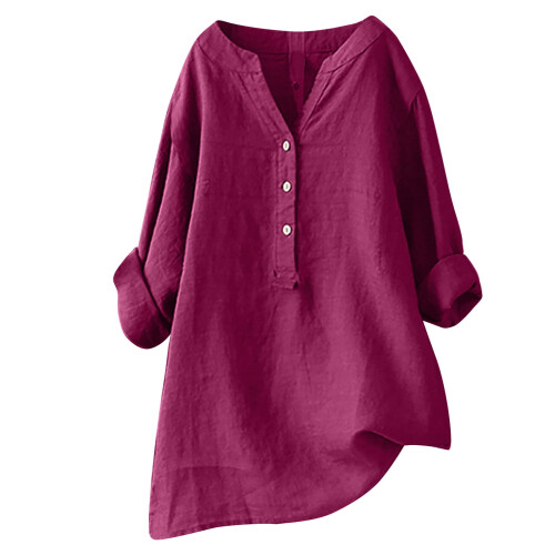 Γυναικεία φαρδιά μπλουζάκια με καλοκαιρινό χιτώνα και λαιμόκοψη, μανίκια 3/4,