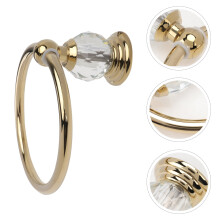 Anillo para toallas de cristal dorado Huaq, accesorio de baño (1 unidad)