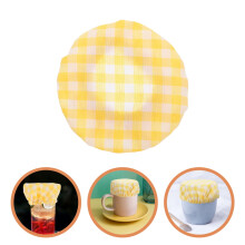 OUNONA Multi Fabric Kitchen Covers Set for Jars and Bowls 2pcs Reusable Elastic Cloth Lid for Fermentation