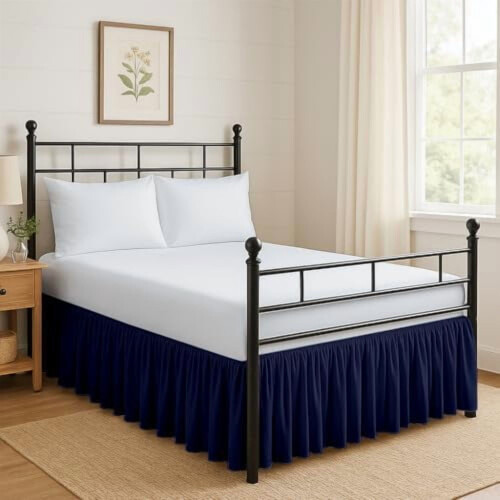 Ruffled Bed Skjørt Queen 18" Drop Microfiber