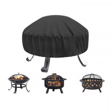 Fire Pit Cover Round for Fire Pit 34 Inch, 420D Heavy Duty Outdoor Fire Pit Cover Full Coverage Patio Outdoor Fireplace Cover, Waterproof, Dustproof