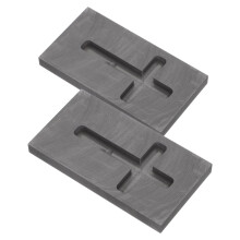 WHAMVOX Black Graphite Crucible for Melting Casting with Cross Design Ideal for DIY Metal Crafting and Jewelry Making 2pcs