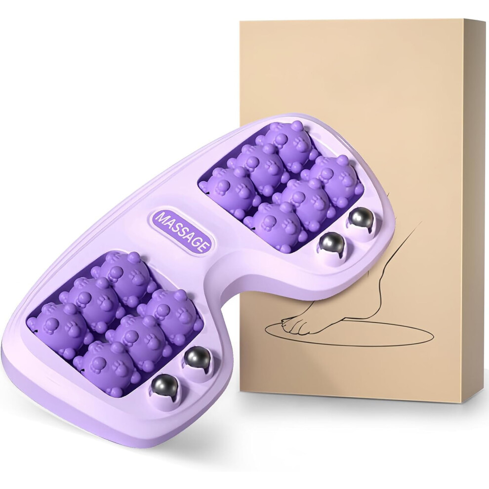Portable Dual Foot Massage Roller with Acupressure,