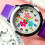 3Pièces Enfants Violet Motif Bracelet Confortable Quartz 5