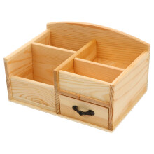 Verkauft: 1 Stück DIY-handgefertigte Aufbewahrungsbox aus Holz für den Schreibtisch, ideal als Behälter für Kleinigkeiten