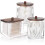 Wattestäbchen-Spenderbehälter mit Bambusdeckel, 355 ml (2er-Pack) 1