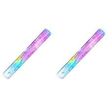 12-Zoll-Lineal aus flexiblem PVC – Doppelskala, 2er-Pack