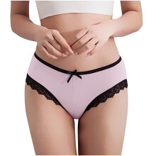 Lenjerie intimă pentru femei, lenjerie menstruală pentru femei, chiloți pentru femei, lenjerie intimă subțire cu fundă din dantelă, mătase
