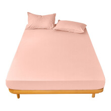 Giyblacko Japanisches, einfarbiges Einzelbett-Set aus garngefärbtem Stoff (Bettlaken und Kissenbezug + 1 Paar)